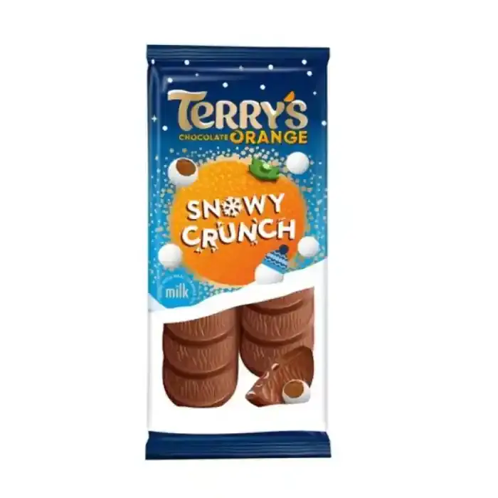 Terry's Chocolate Orange Snowy Crunch Chocolate Bar, 90g