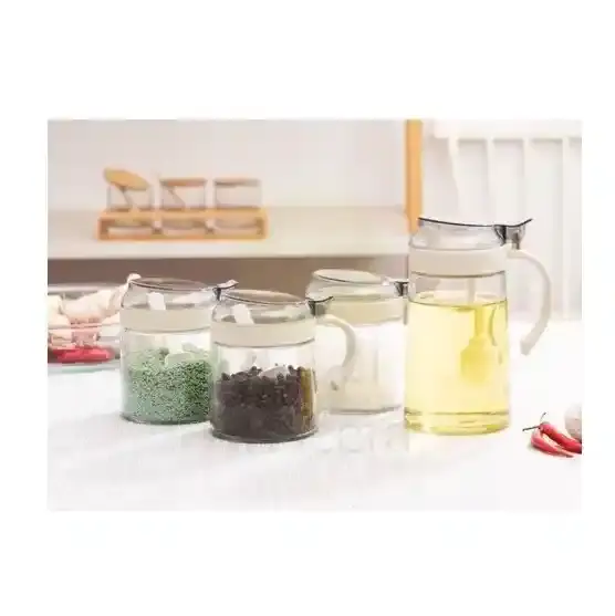 ROYAL BLUE Glass Spice Jar Oil Bottle Set, 4pcs
