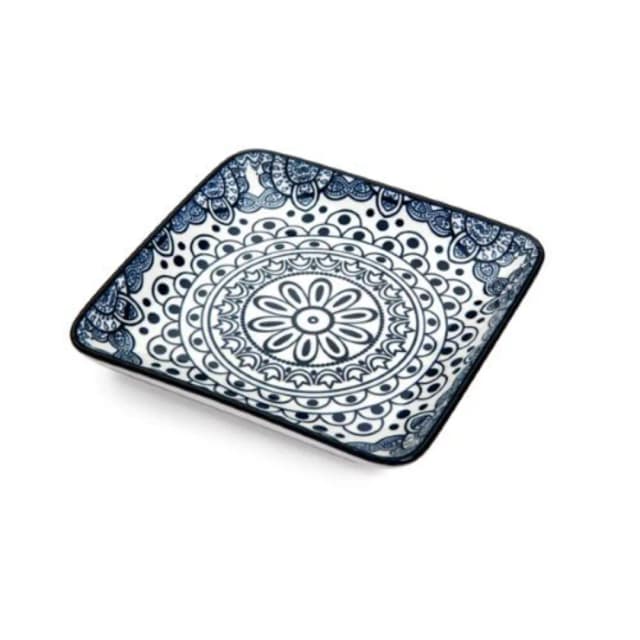 Che Brucia Plate Arabesque Square D03-016 4.875 Inch