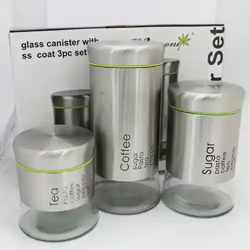 HARMONY GLASS CANISTER 3PCSET OR067