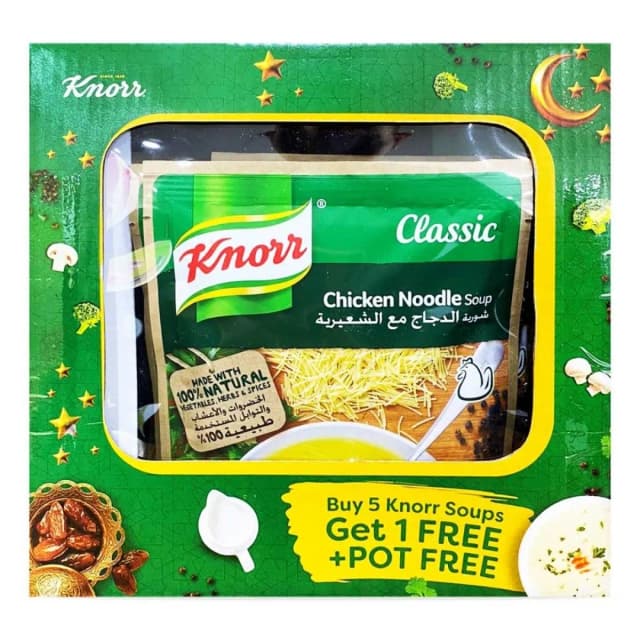 Knorr Chicken Noodle Soup 60Gx6 + Pot Free