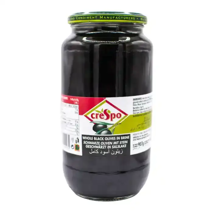 Crespo Whole Black Olives In Brine 575g