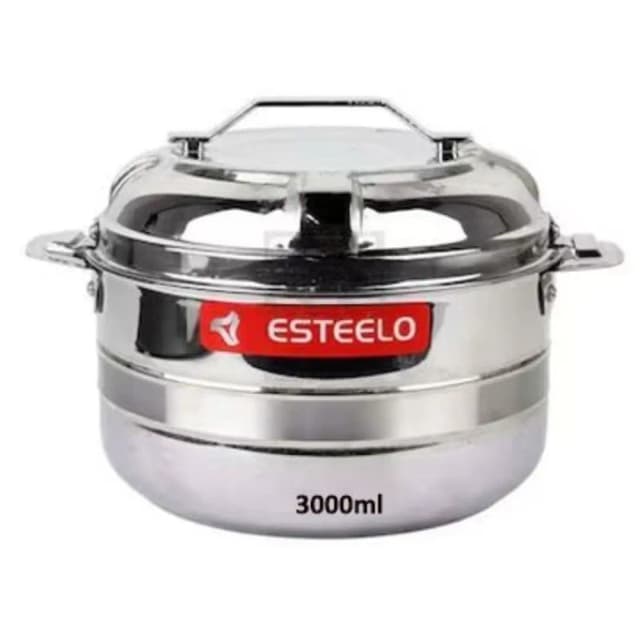 Esteelo Nouf Gold Stainless Steel Hotpot, 3000ml