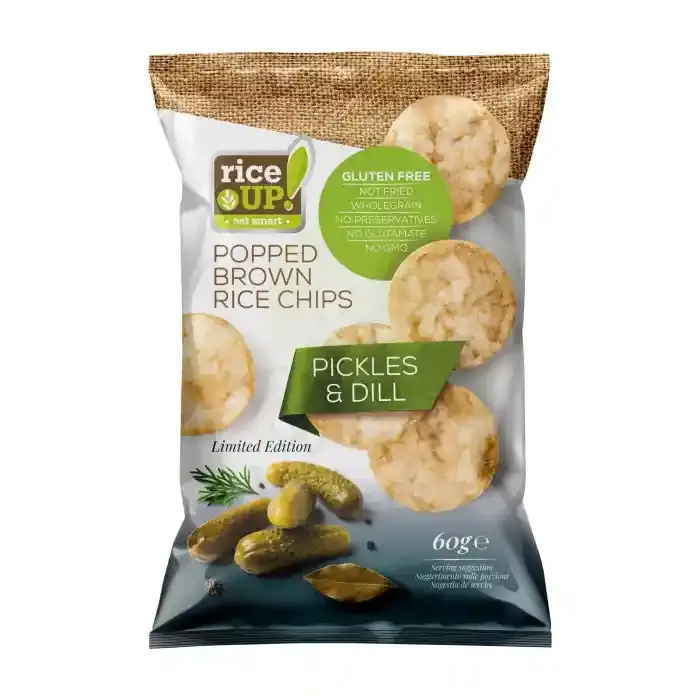 Rice Up Pickles & Dill Rice Chips 60g