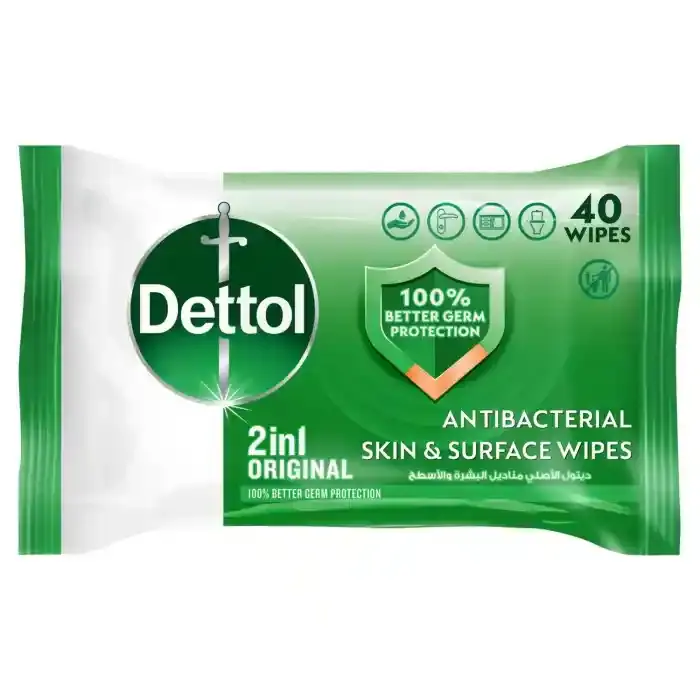 DETTOL ANTIBAC SKIN&SRFCE ORIG WIPES 40S