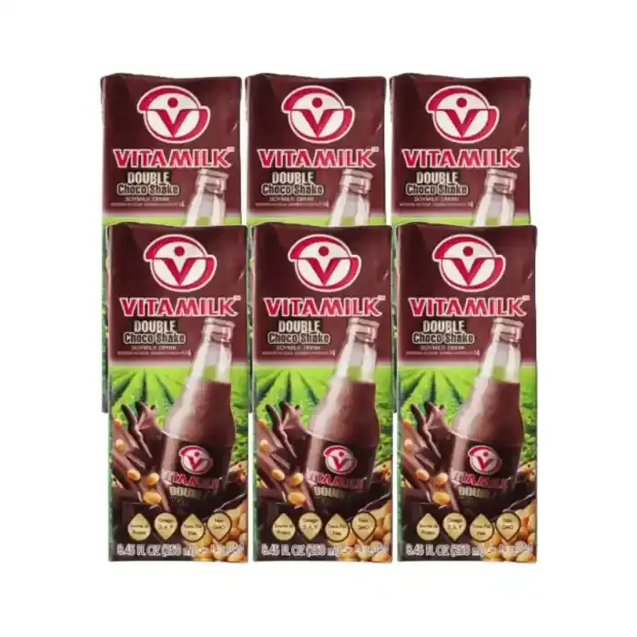 VITAMILK SOYMILK DOUBLE CHOCO 250MLX6