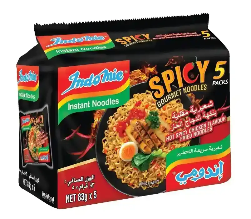 Indomie Fried Noodles Hot Spicy Chicken 83gx5 Pieces
