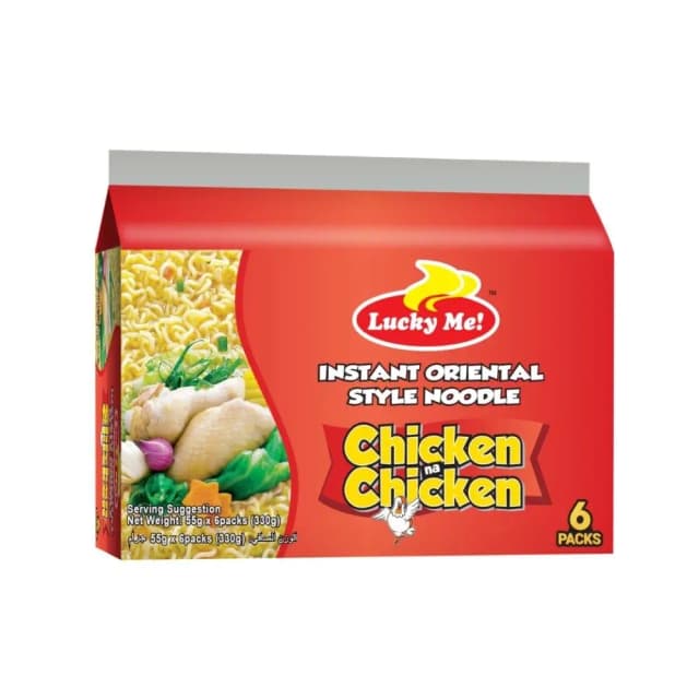 Lucky Me Chicken Instant Noodles 55gx6 Pieces