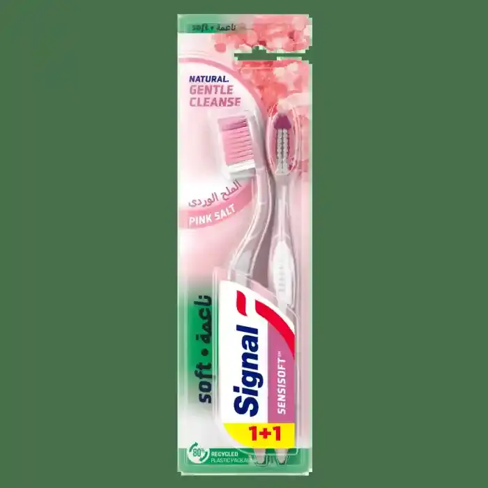 SIGNAL SENSISOFT PINK SALT TOOTHBRUSH 2S