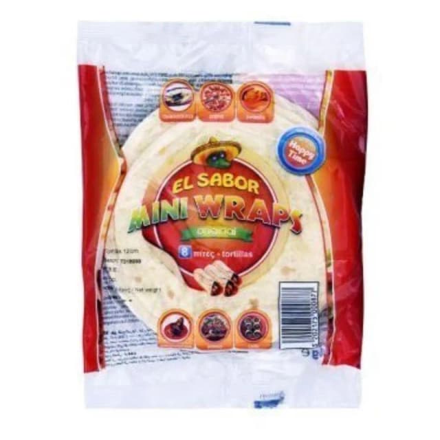 El Sabor Original Happy Time Mini Wraps Tortilla 8 Pcs 144g