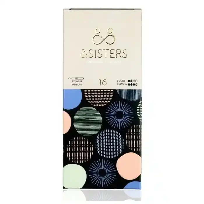 & Sisters Organic Cotton Eco Applicator Tampons Mixed Regular & Medium 16s