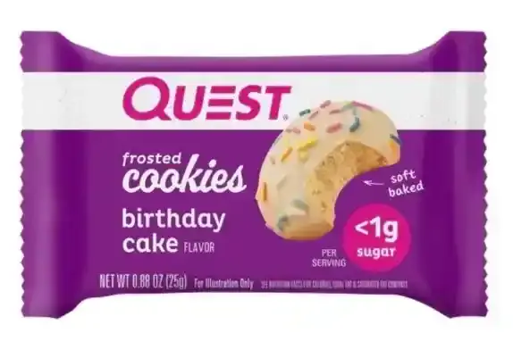 Quest Birthday Cake Frosted Cookie 25g