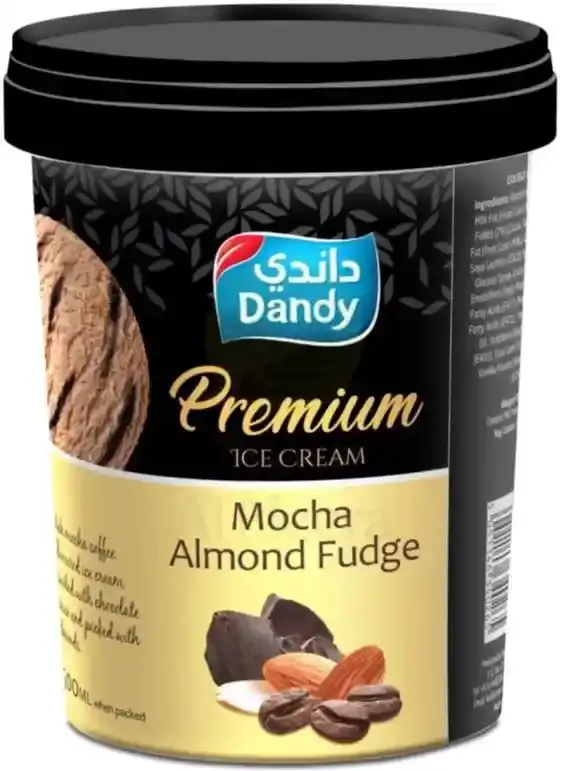 Dandy Premium Ice Cream Mocha Almond Fudge 1L