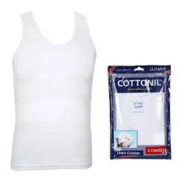 Cottonil Men's U-Neck T-Shirt White 3XL