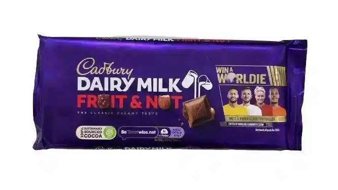 Cadbury Dairy Milk Fruit & Nut Chocolate Bar, 180g