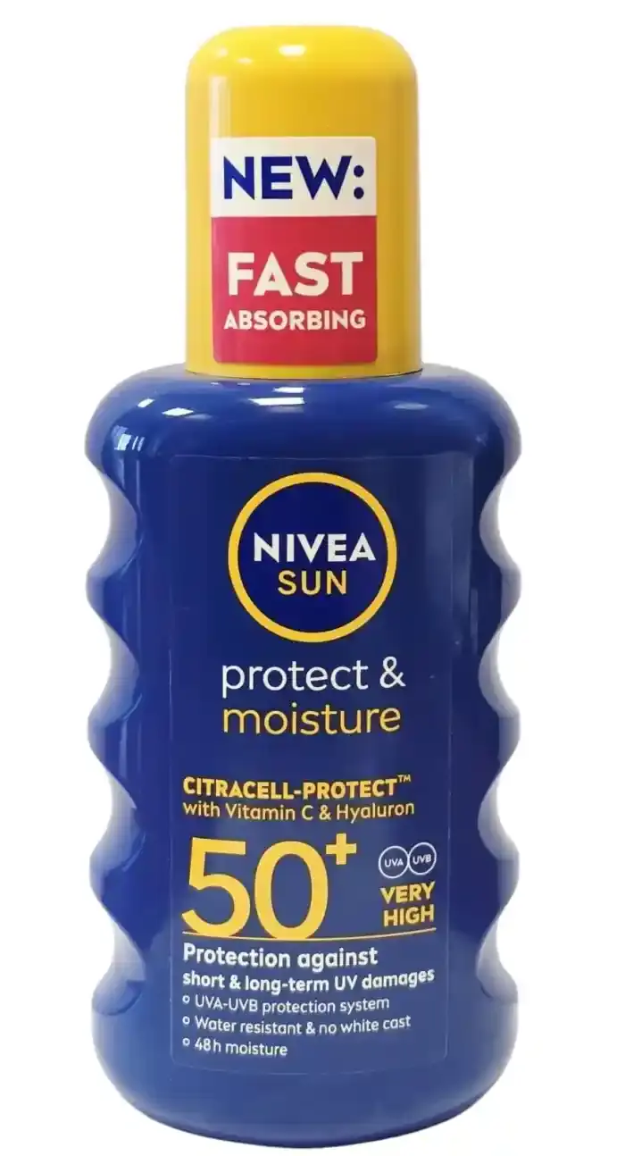 Nivea SUN Protect & Moisture Sun Spray SPF50 Moisturising Suncream Spray 200ml