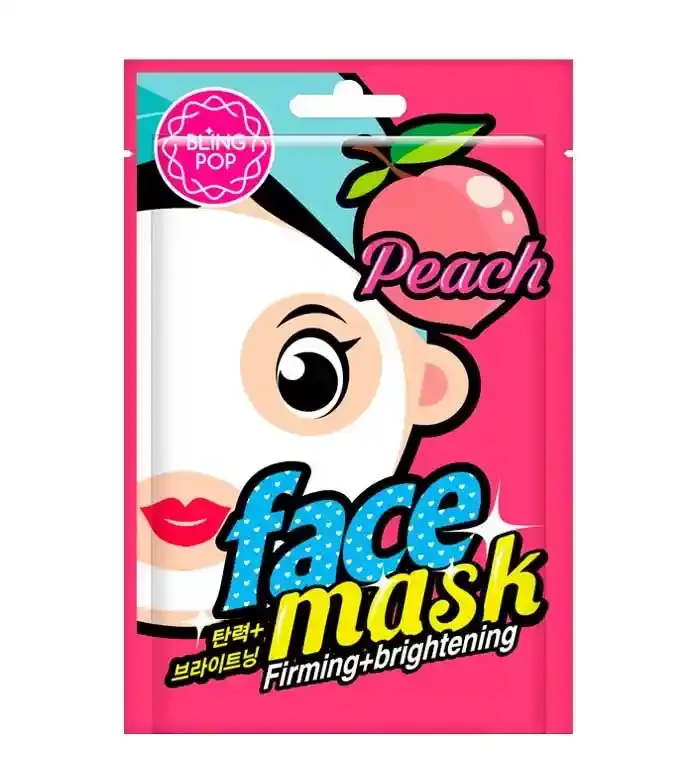 Bling Pop Peach Firming + Brightening Face Mask, 20ml