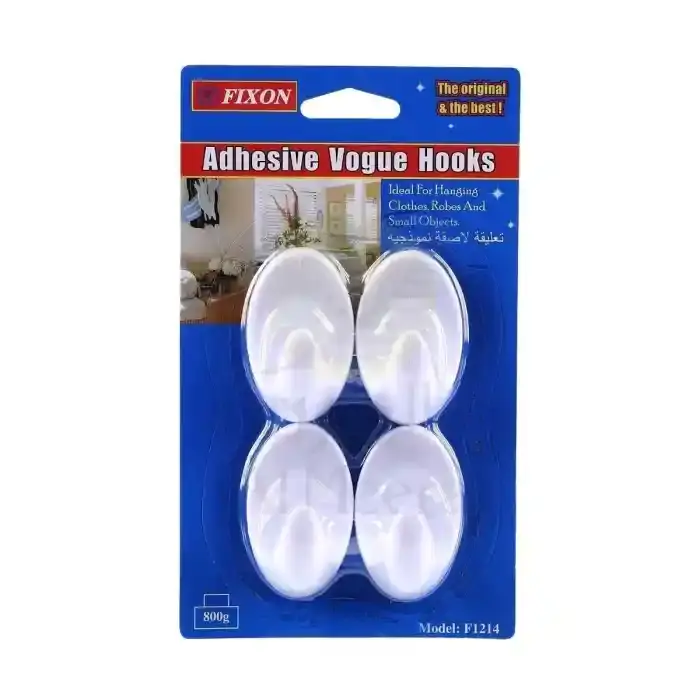 Fixon Adhesive Vogue Hooks 4 Pcs