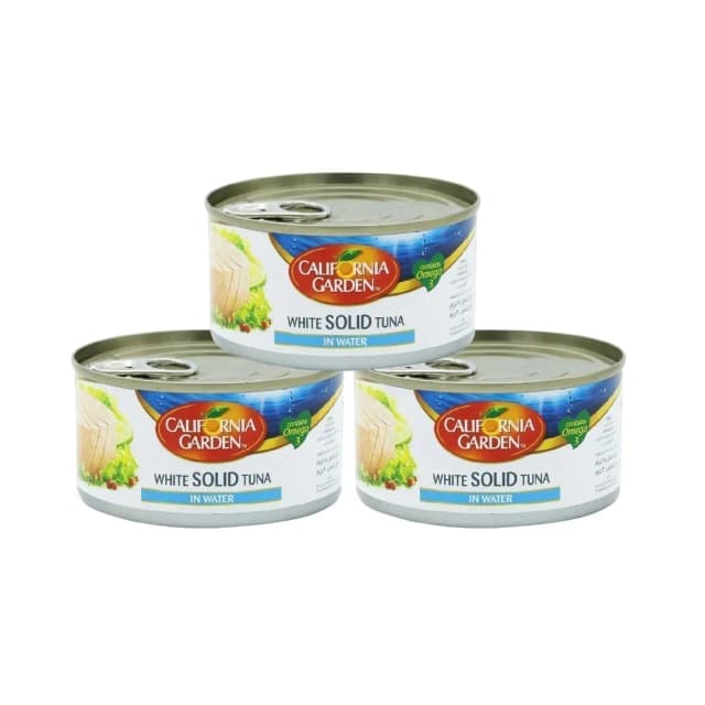 California Garden Light Tuna Sold in Water 185gx3 Pieces Special Price