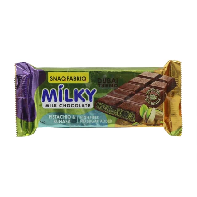Snaq Fabriq Milk Chocolate filled with Pistachio & Kunafa 55g