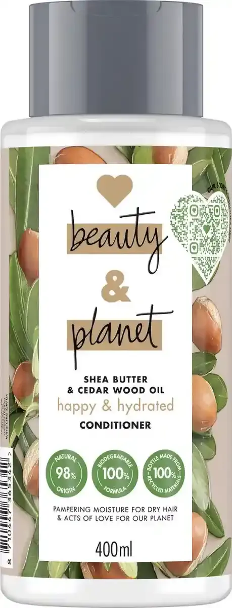 Love Beauty & Planet Shea Butter & Cedar Wood Oil Happy & Hydrated Conditioner, 400ml