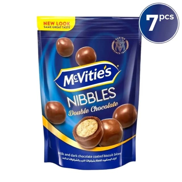 Mcvities Digestive Nibbles Double Chocolate 110gx7 Pieces