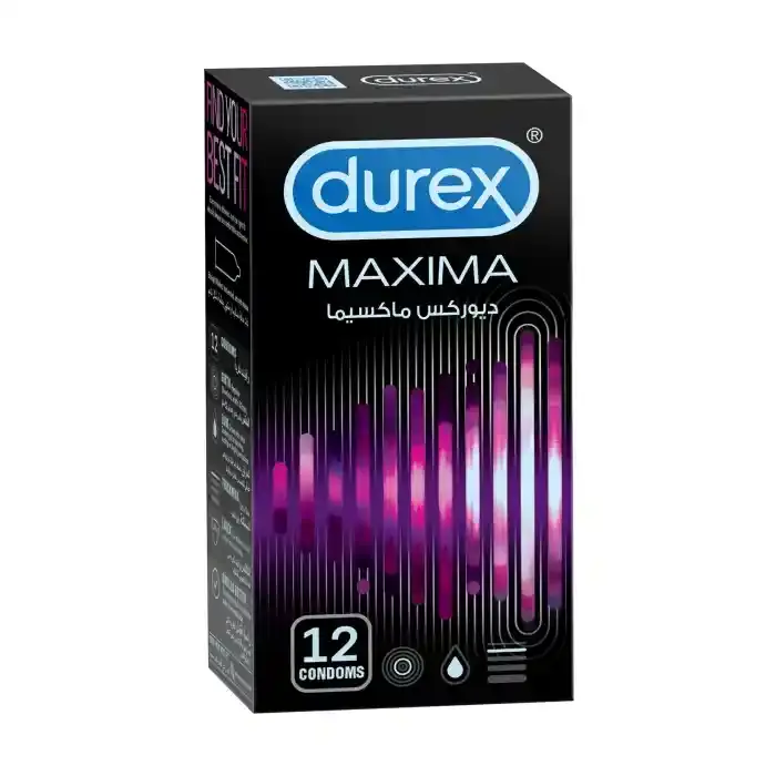 Durex Maxima Lubricated Condoms, 12 Pieces