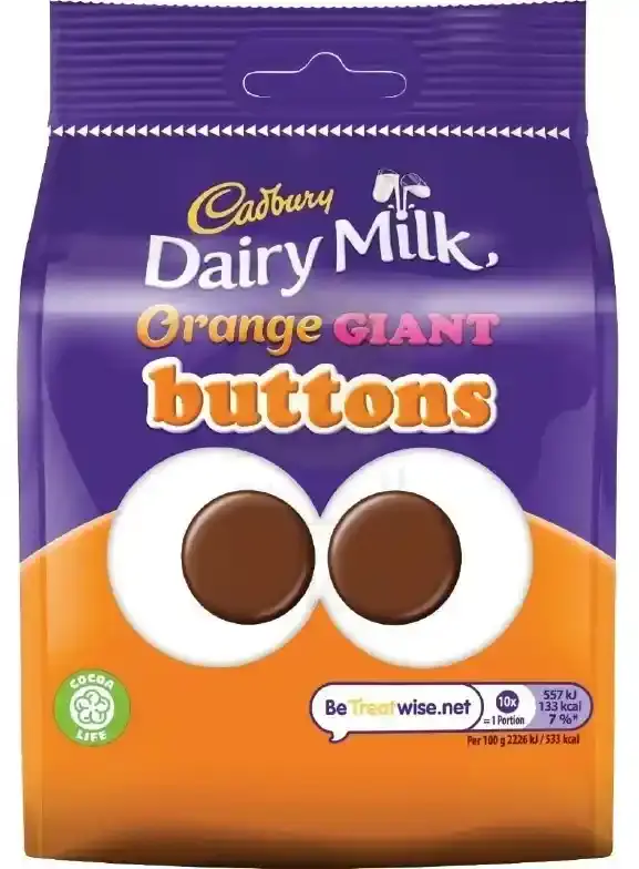 Cadbury Giant Orange Buttons 95G