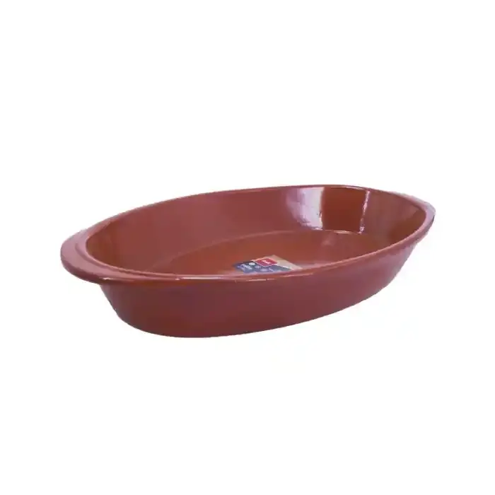Cok Oval Tray Brown 37X23Cm