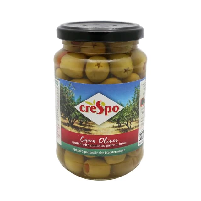 Crespo Green Olives Stuffed With Pimiento 200g