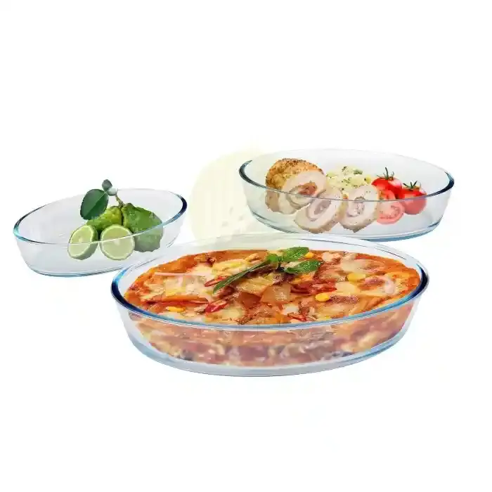Royal Blue Glass Oven Tray Set H2151
