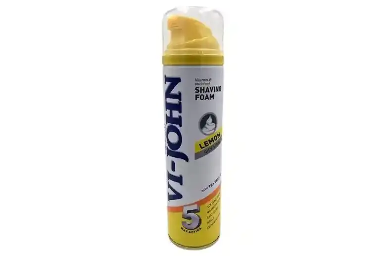Vi-John Shave Foam Lemon Oily Skin White Can, 200ml