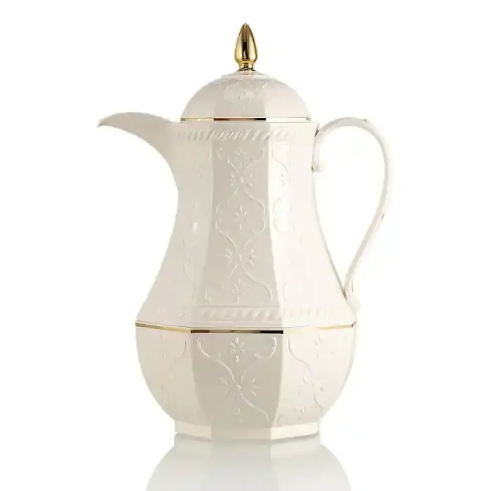 Rose Coffee Vacuum Flask 1.3L White