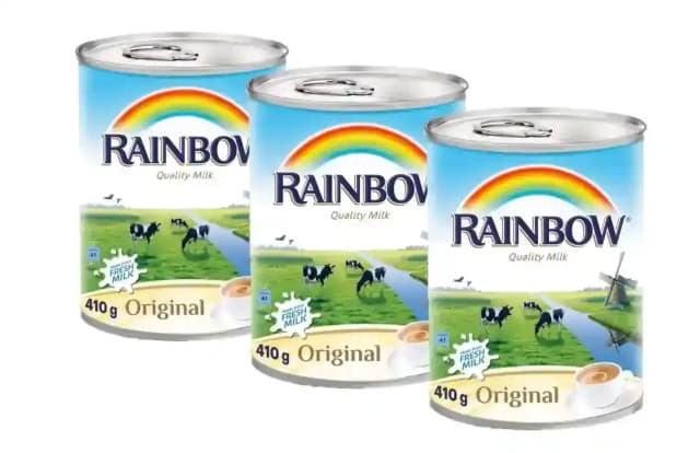 Rainbow Easy Open Evaporated Fortified Milk 410g x 3