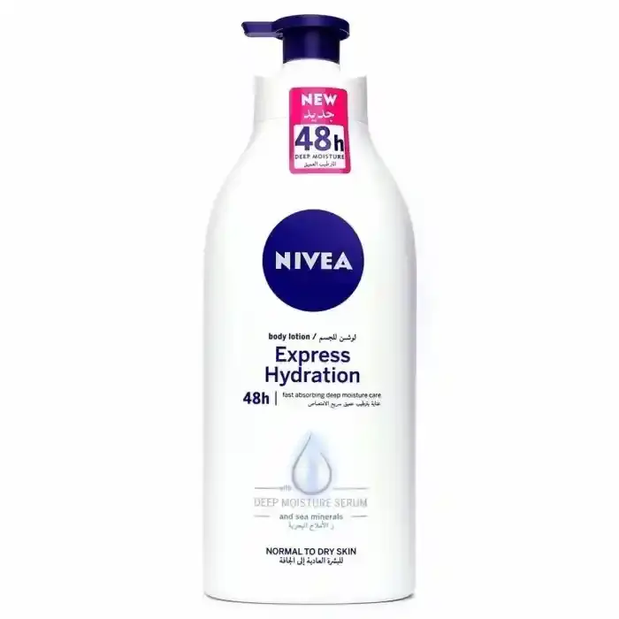 Nivea Body Lotion for Normal to Dry Skin Express Hydration with Deep Moisture Serum and Sea Minerals 48H Moisture Care 625ml