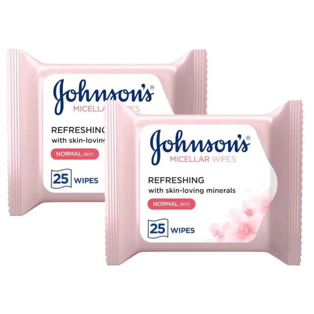 Johnson's Make-Up Removal Wipes 25 Sheets of 2 Pack