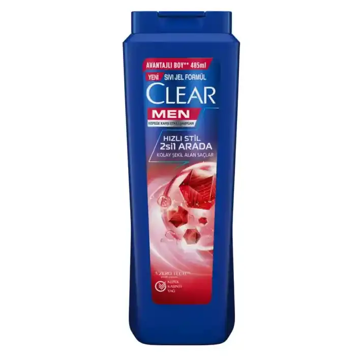 Clear Hair Shampoo Anti Dandruff Style Men 485Ml