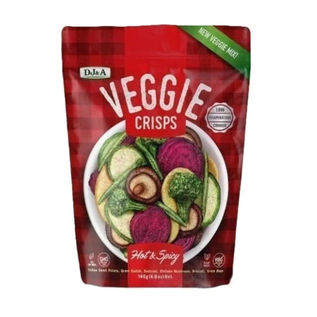 DJ&A Crisps Hot & Spicy Veggie 140 g