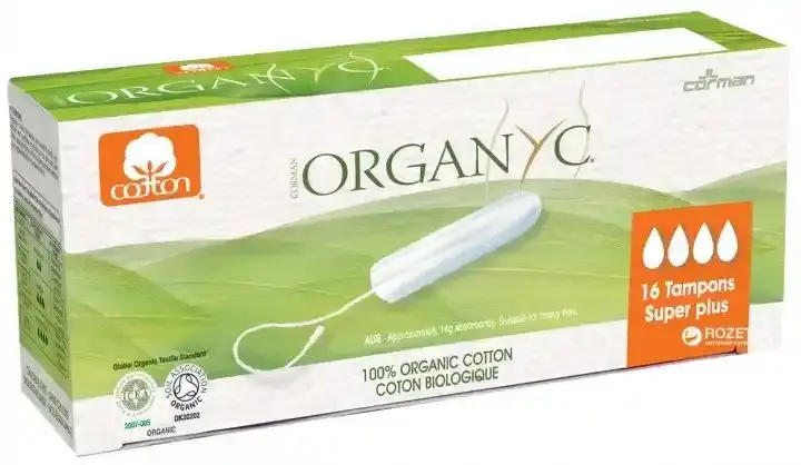 Organyc Tampons Super+ 100% Cotton 16 Pieces