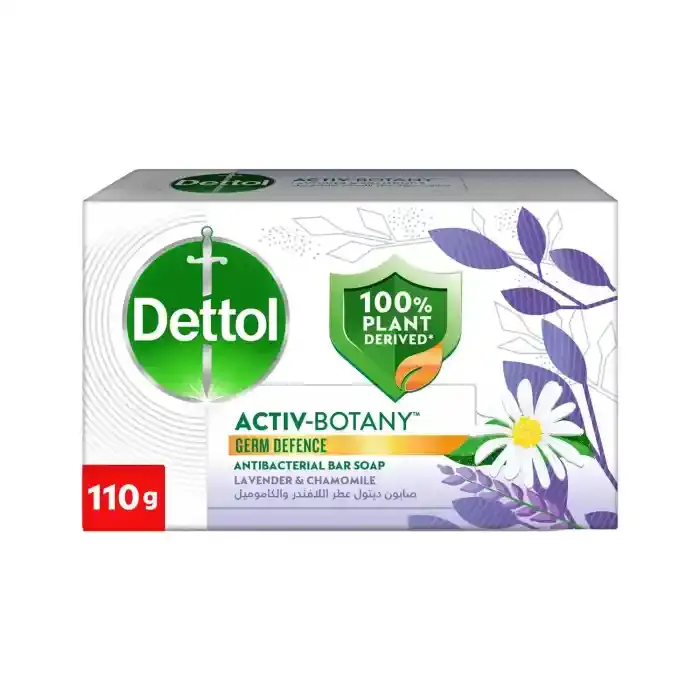 Dettol Activ-Botany Bar Soap, Lavender & Chamomile Scent, 110G