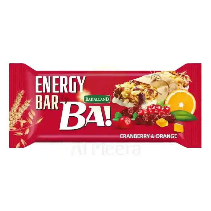 BAKALLAND BA ENERGY BAR CRANBERRY&ORG 40G