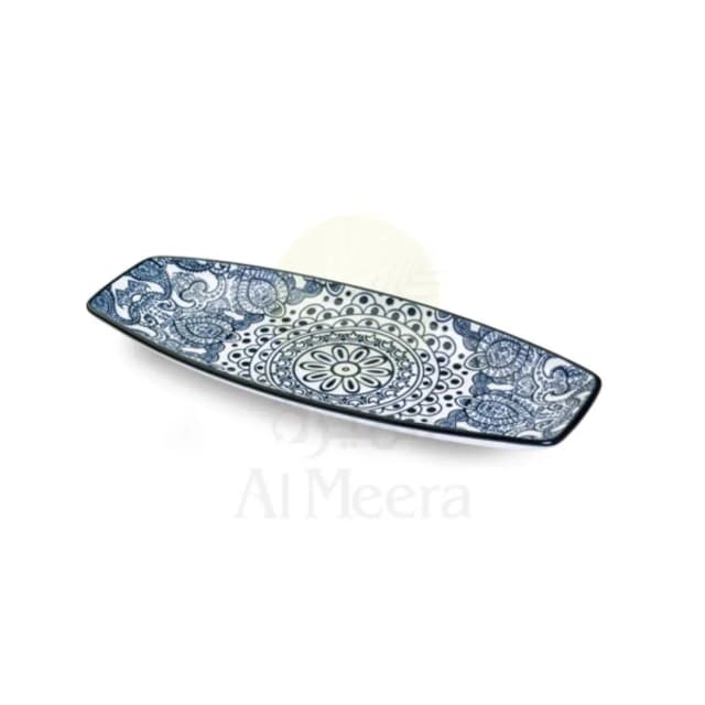 Che Brucia Plate Arabesque Boat Shape 10 Inch D03-020