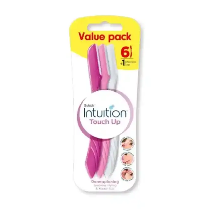 Schick Intuition Touch-Up Dermaplaning Eyebrow Styling & Facial Hair 6 Pieces