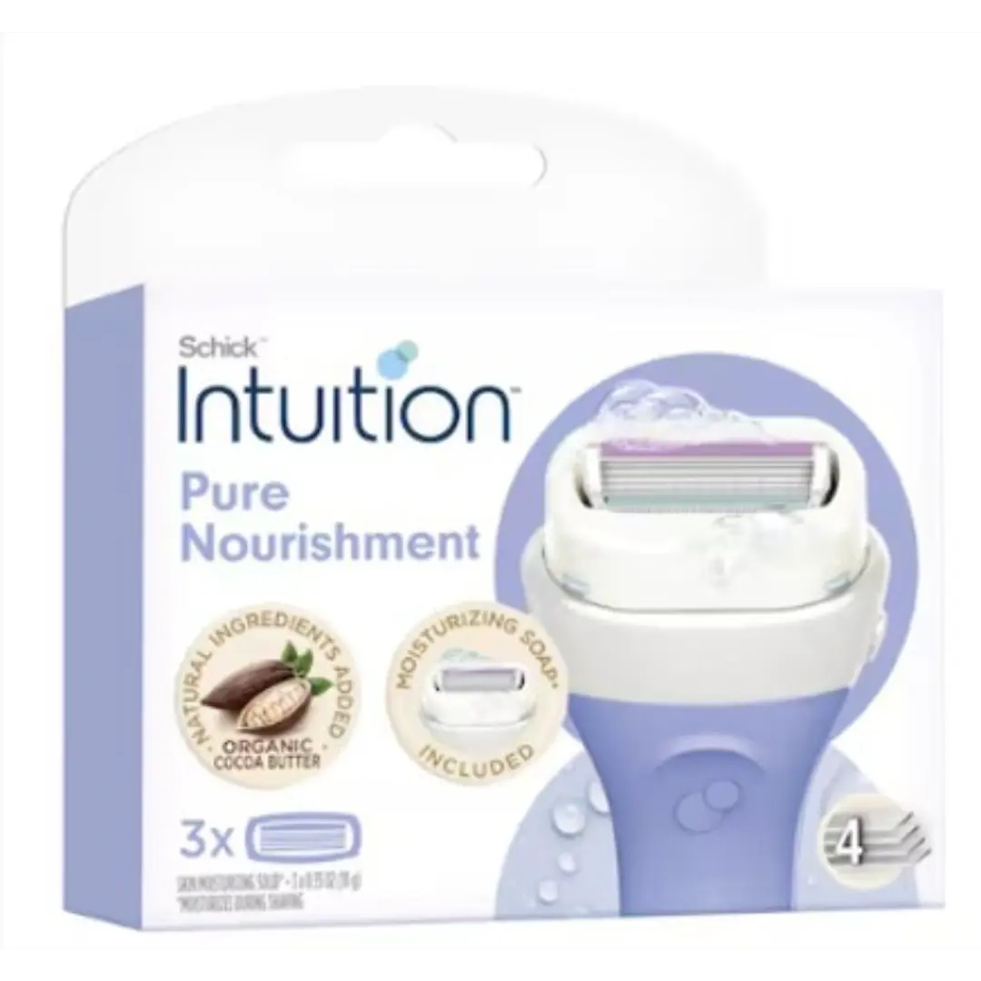 Schick Women Razor Intuition 4 Pure Refill 3 Pieces