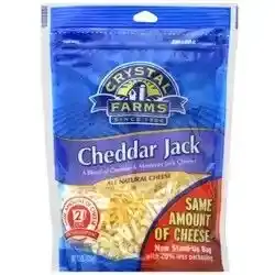Crystal Farms Cheese Cheddar Jack Shredded 226 g