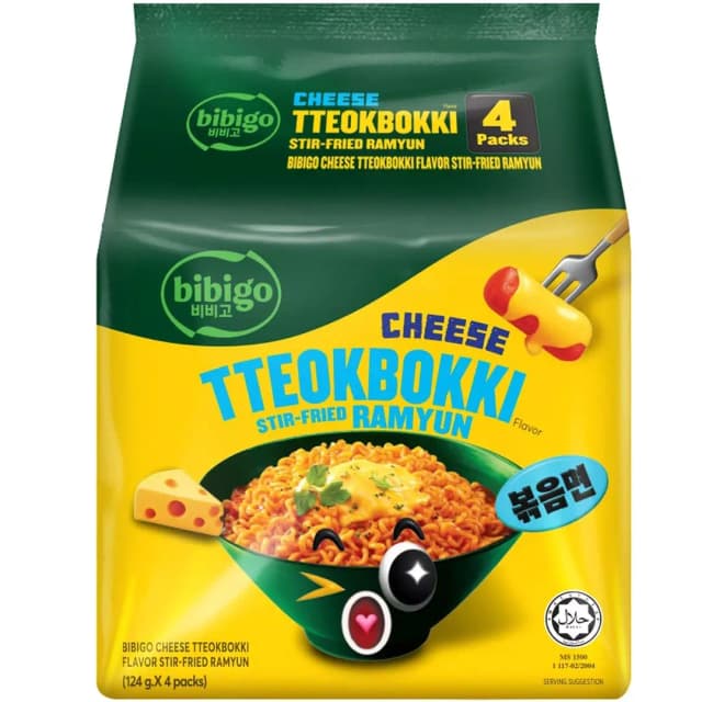 Bibigo Cheese Ramyun Tteokbokki 122gx4 Pieces
