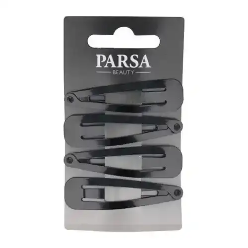 Parsa Hair Clip Shiny 5cm Assorted 4 Pieces
