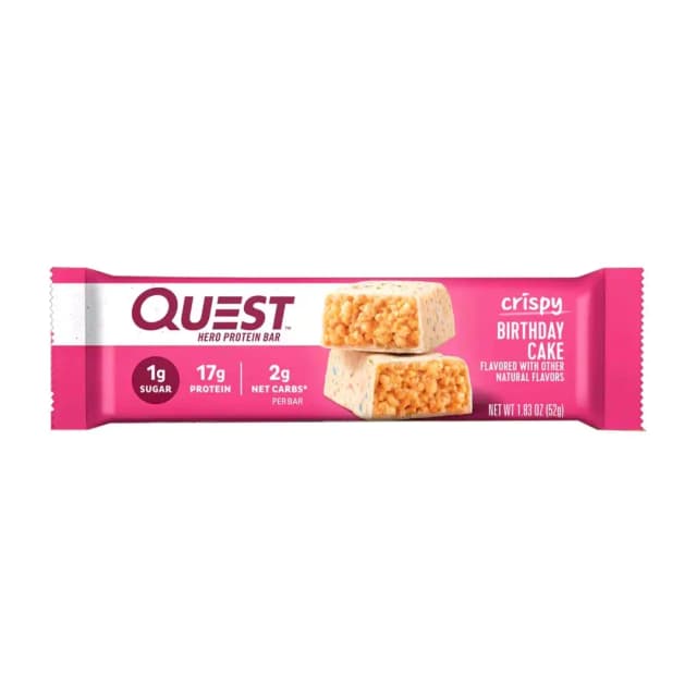 Quest Hero Protein Bar Crispy Birthday Cake 52g
