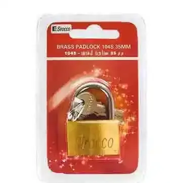 Sirocco Brass Padlock 104S 35mm