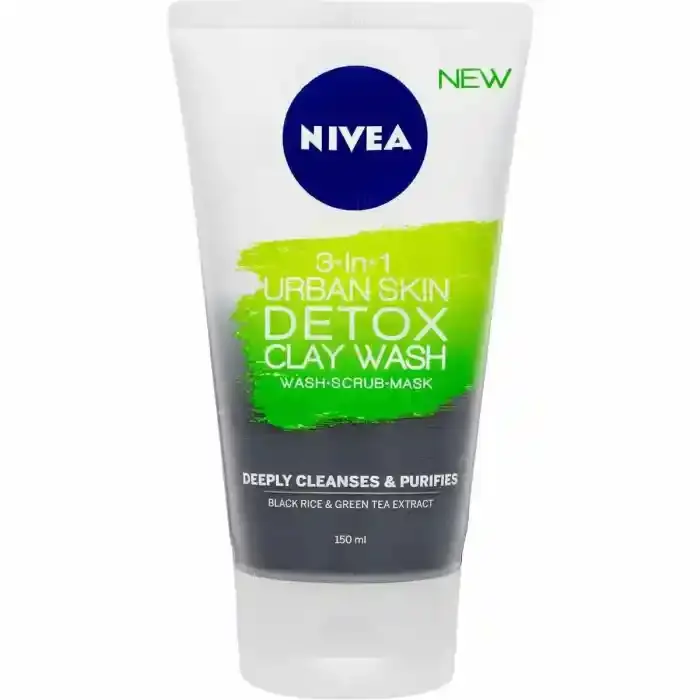 Nivea 3-in-1 Urban Skin Claywash Face Wash-Scrub-Mask Mattify & Pore Clean 150ml